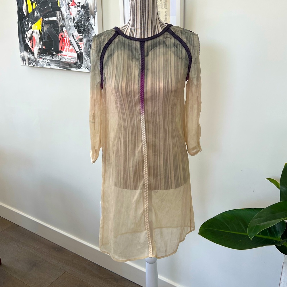 cover up sheer beach swim embroidery